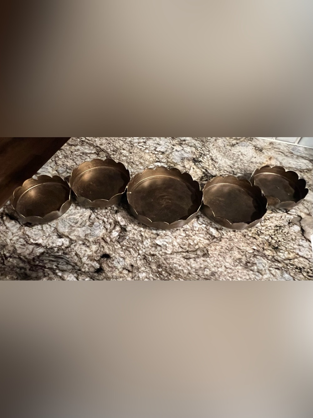 Runner 5 Hurricane 20" Metal Scalloped Centerpiece Bowl / Candle Holder